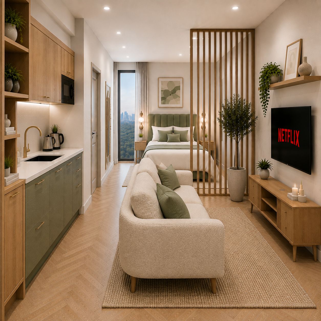 Bronze Suite with king bed and kitchenette